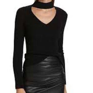 Generation Love Black Choker Neck Sweater Shirt XS